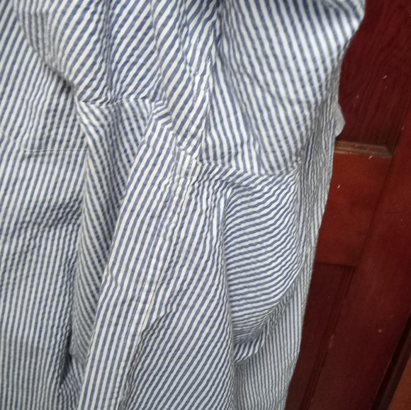 Chaps 6XB blue white stripe short sleeves mop button down embroidered pocket - Picture 8 of 12